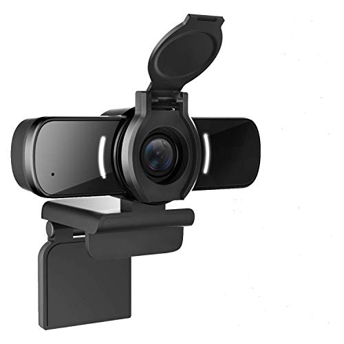 LarmTek Webcam con Microfono,Videocamera per PC con Copertura Webcam,Webcam 1080p per Giochi in Streaming Live Durante Le Videoconferenze.