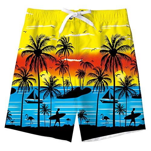 TUONROAD Costumi Bambino Ragazzi Mare 3D Stampato Bermuda da Bagno Asciugatura Rapida Costume Surf Pantaloncini 13-14 Anni