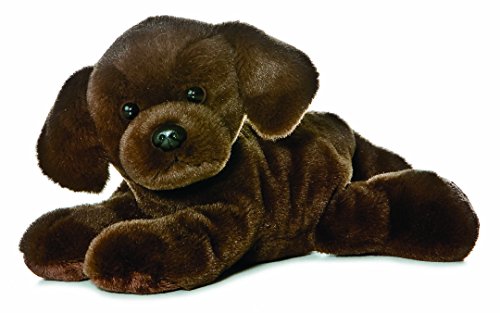 Aurora Mondo 31257 - Peluche - Mini Flopsie - Lil Fortunato Labrador Cioccolato, 8 Pollici / 20.5 cm