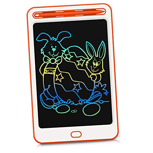 Richgv 8.5 Pollici Colorato Tavoletta Grafica LCD Scrittura, Tavolo da Disegno con Blocco dello Schermo, Elettronica Lavagna Cancellabile Portatile Digitale Ewriter per Bambini,Famiglia - Rosso