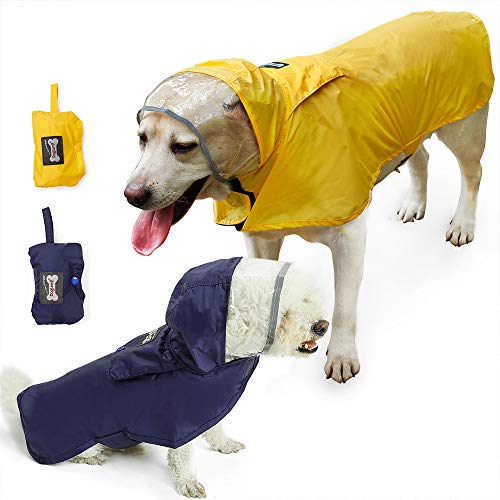 Cappotto impermeabile per cani, regolabile e facile da indossare, resistente alla pioggia/acqua, 7 taglie da XS a XXXL, adatto per ogni cane