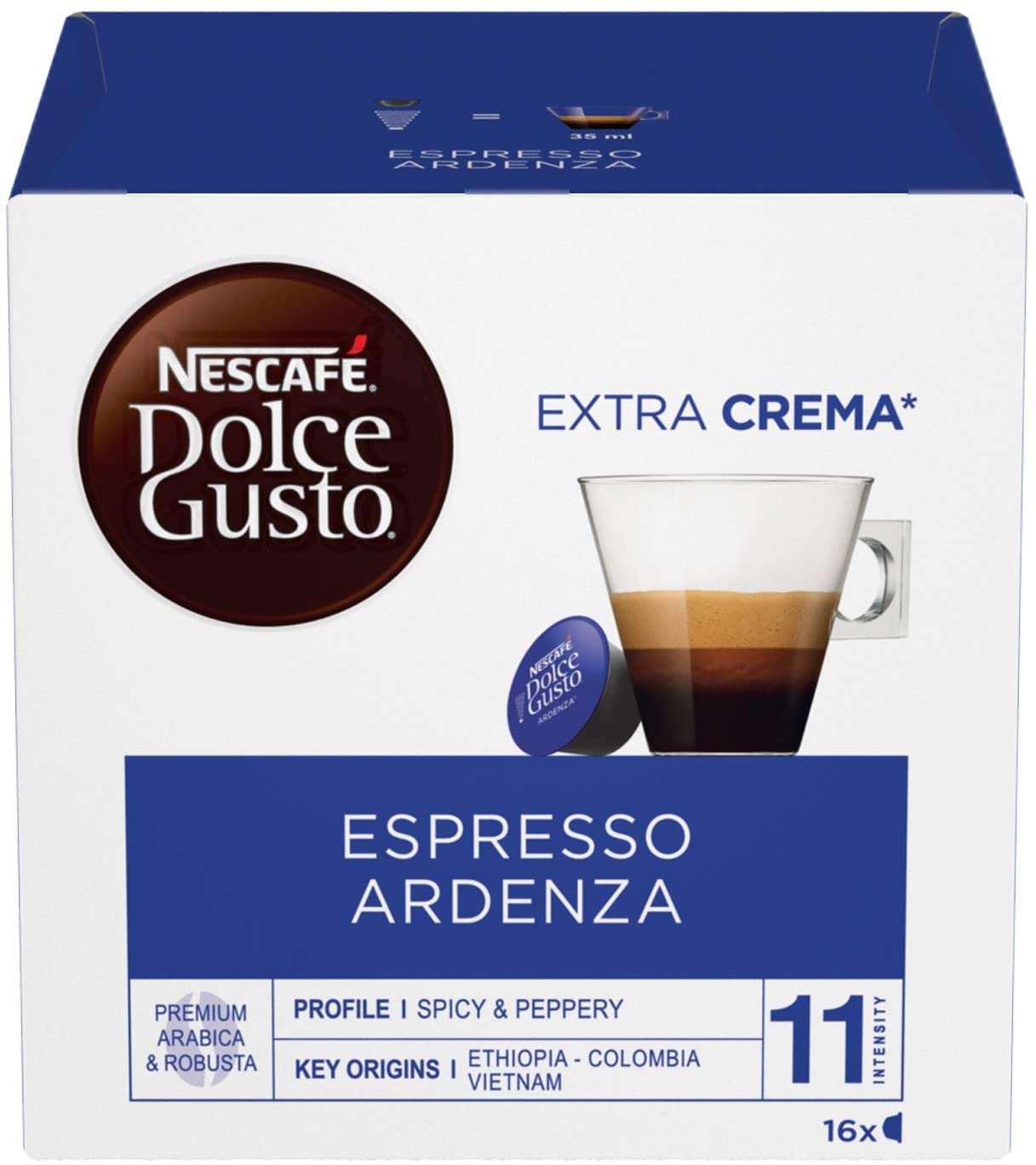 Nescafé Dolce Gusto Espresso Ardenza Caffè, 6 Confezioni da 16 Capsule (96 Capsule)