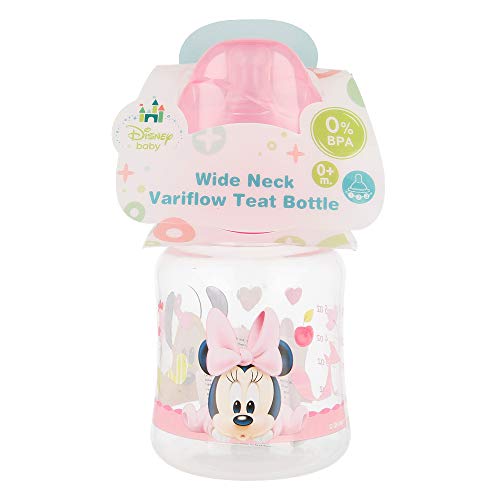 Stor ST-39901 Biberon a Collo Ampio con Tettarella in Silicone, motivo Minnie Mouse, 150 ml