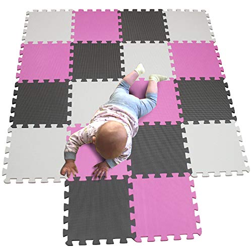 MQIAOHAM baby bambini bambino foam giochi gioco incastro mat per pezzi play puzzle schiuma tappetino tappeto Bianco Pink Grigio 101103112