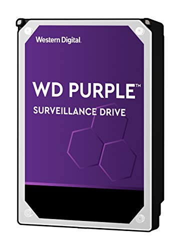 Western Digital WD40PURZ WD Purple Hard Disk per Videosorveglianza con Tecnologia Allframe 4K 3.5 Pollici SATA 6 GB/s 180TB/Anno, 64 MB Cache, 5400 RPM, 4 TB, Grigio