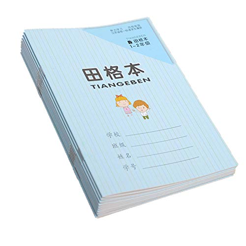 Set di 5 quaderni cinesi per bambini e neonati, quaderno con griglia cinese, libro con personaggi per scrivere per bambini