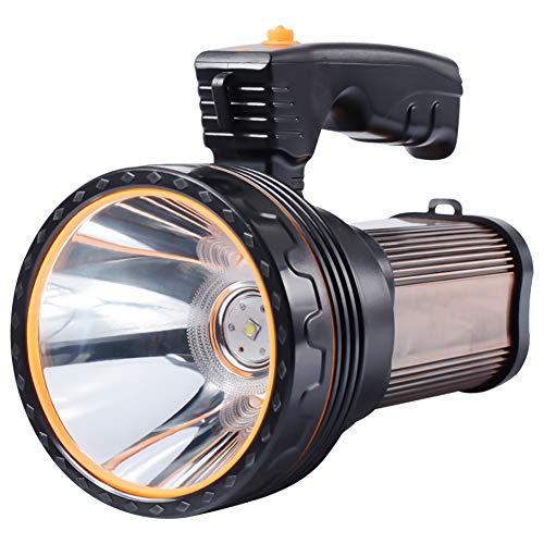 AF-WAN - Torcia ricaricabile super luminosa, potente LED da 6000 lumen, portatile, ad alta potenza, 9000 mAh, impermeabile, da campeggio, colore: marrone