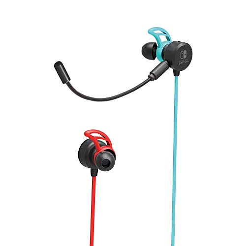 Hori Auricolari da Gioco In-Ear con Microfono E Adattatore per la Chat Vocale - Ufficiale Nintendo - Nintendo Switch