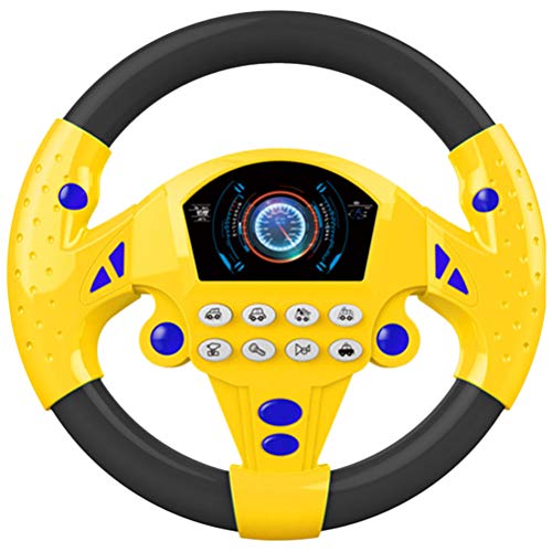 Kawosh Volante per Bambini Giocattolo Volante elettronico Suono sonoro Volante Bambini Guida Simulatore Giocattolo di Simulazione per Auto per Bambini Ragazzi Ragazze