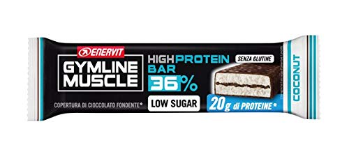 GYMLINE MUSCLE 25 BARRETTE 60g COCONUT HIGH PROTEIN BAR COCCO