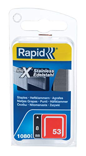 Rapid 40109510 No. 53 Graffe a Filo fine in Acciaio Inox 8 mm