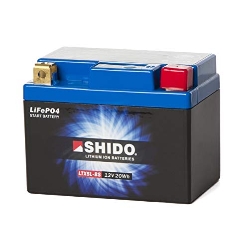 SHIDO LTX5L-BS LION -S- Batteria agli Ioni di Litio, 12V 20WH