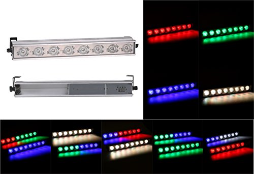 LED par bar muro lavare fase luce,TOM 8pcsx4W RGBW 4-in-1 condotto e piena di casa di 7 modi DMX512 per discoteca/partito/teatro (RGBW)