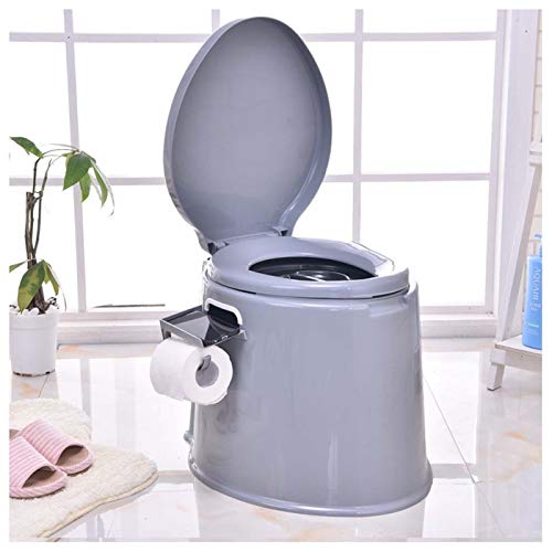 Outdoor Bagno mobile chimico Loo AXZXC Portabable igienici for adulti igienici Grande 5L Compact Bagno mobile vasino for Pool Partt Campeggio Caravan picnic Festival pesca Marrone Grigio