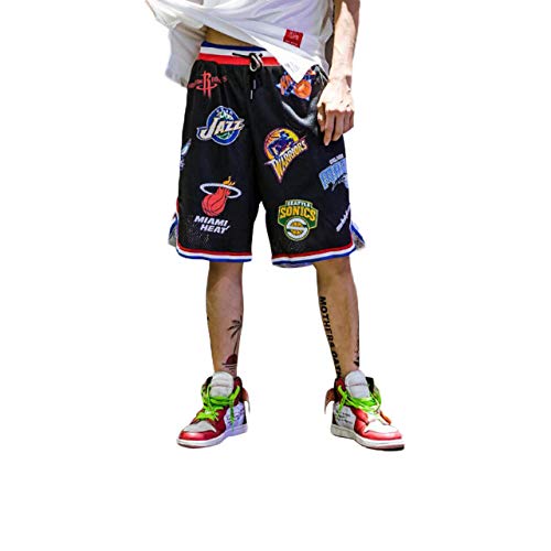 Irypulse Pantaloncini da Basket Uomo, Camicia Maglia Sportiva Traspirante Estiva Moda di Strada per Adolescenti e Ragazzi, Pantaloni Corti a Secco Rapido da Running Jogging - Design Originale