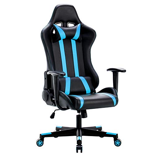 IntimaTe WM Heart Sedia Gaming, Ergonomica 135 ° reclinabile, Sedia per PC,Sedia da scrivania Altezza Regolabile,Poltrona per Studio, Mordern Blu