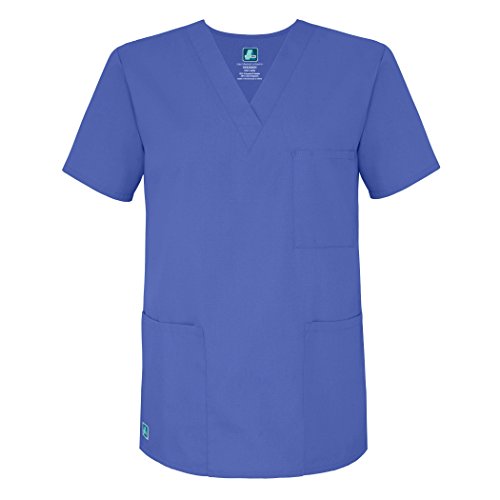 Uniforme mediche unisex Top infermiera abbigliamento professionale – 601 – Ceil Blue – 4X