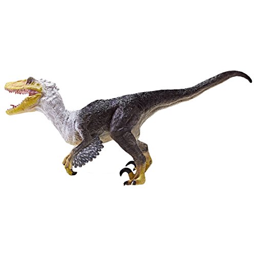 RECUR 16007 Dinosauro Velociraptor pennuto in plastica Elastica 45 cm