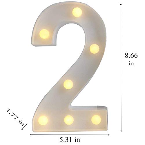 Yuna Lettere Luminose LED Lettere Decorative a LED Lettere dell'alfabeto Bianco (2)