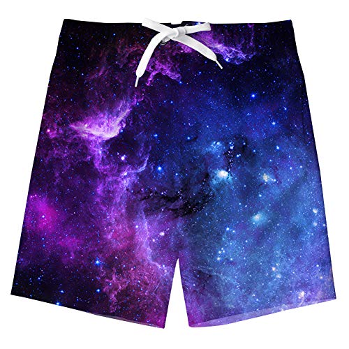 Fanient Ragazzi Ragazzi 3D Colorati Galaxy Grafici Pantaloncini Nuoto Pantaloncini da Spiaggia Estivi Costume da Bagno