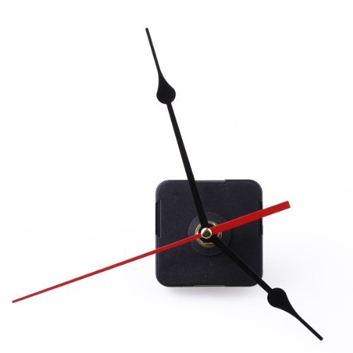 Gleader Movimento Meccanismo dell'orologio Nero Ora Minuti secondo lancetta rossa fai da te strumento set