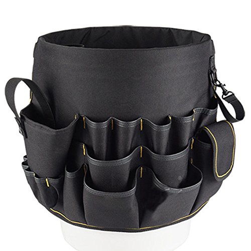 Secchio organizer resistente con 56 tasche, kit di riparazione multifunzione, adatto a secchi standard da 5 e 3 litri