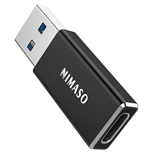 Nimaso Adattatore USB C a USB 3.0, Adattatore USB C Femmina a USB A Maschio Doppia Faccia 3.0 Adattatore Ricarica Veloce Compatibile per Samsung S8 Google Pixel 2 MacBook Huawei