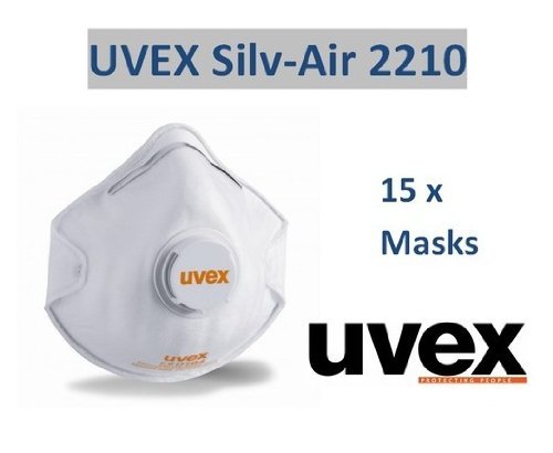 Uvex 2210, Mascherina Conchiglia Unisex Adulto, Bianco, Unica