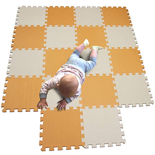 MQIAOHAM baby bambini bambino foam giochi gioco incastro mat per pezzi play puzzle schiuma tappetino tappeto Arancione Beige 102110