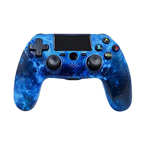 Controller PS4 Wireless per controller PlayStation 4 Controller Dual Shock per PlayStation 4 / Pro/Slim con Bluetooth, joystick per gamepad a sei assi (Blu)