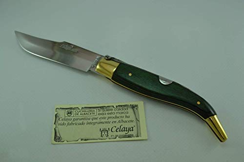 Coltello Celaya Classic Albacete Ottone legno verdi n 1