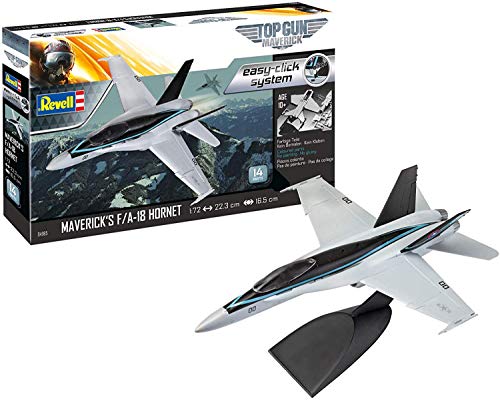 Revell-F/A-18 Revell 04965 F/A-18 Hornet Top Gun-Modellino per Principianti, con Sistema Easy Click, colorato, Colori, RV04965