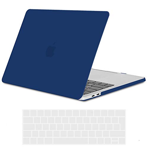 TECOOL Custodia MacBook PRO 15 Pollici 2019 2018 2017 2016 Case, Plastica Cover Rigida Copertina & Copertura della Tastiera per MacBook PRO 15,4 con Touch Bar (Modello: A1707/ A1990) -Blu Navy