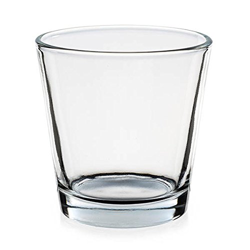 Pajoma 09565 12 Bicchieri Porta Candela, in Vetro, Altezza 7 cm