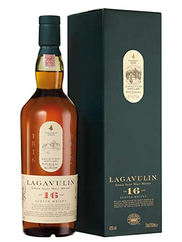 Lagavulin 16 Year Old Scotch Whisky Single Malt – Whisky Scozzese Puro Malto dell'isola di Islay invecchiato 16 anni – 1 x 70 cl