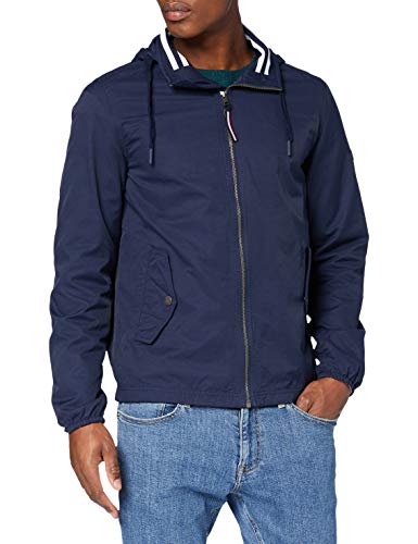 Tommy Hilfiger Essential Hooded Jacket Giacca Sportiva, Blu (Blue Cbk), Medium Uomo