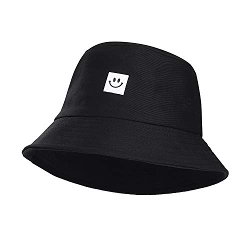 MaoXinTek Cappello Pescatore Pieghevole Cotone Bucket Hat Faccina Cappello da Sole Traspirante per Spiaggia all'aperto 56-58 cm