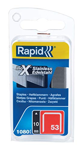 Rapid 40109511 No. 53 Graffe a Filo fine in Acciaio Inox 10 mm