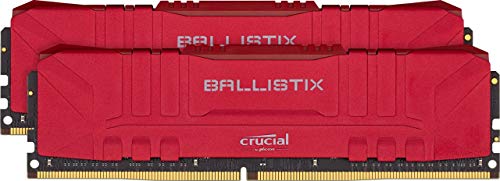 Crucial Ballistix BL2K8G36C16U4R 3600 MHz, DDR4, DRAM, Memoria Gaming Kit per Computer Fissi, 16GB (8GB x2), CL16, Rosso