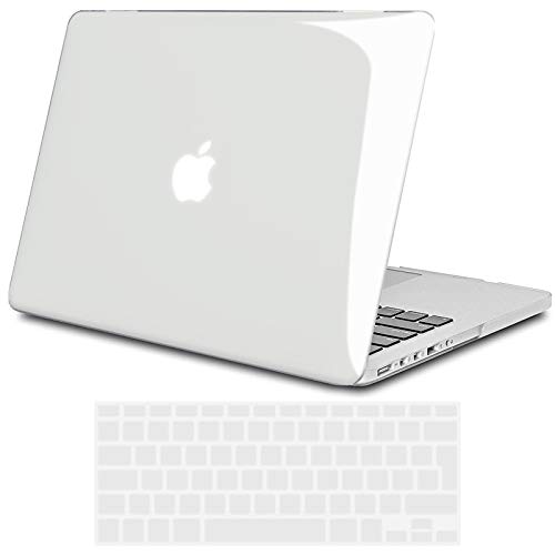Custodia MacBook Pro 13 Retina Case,TECOOL Plastica Case Dura Cover Rigida Copertina con Copertura Della Tastiera in silicone per MacBook Pro 13.3 pollici Retina (Modello: A1502 / A1425) -Trasparente