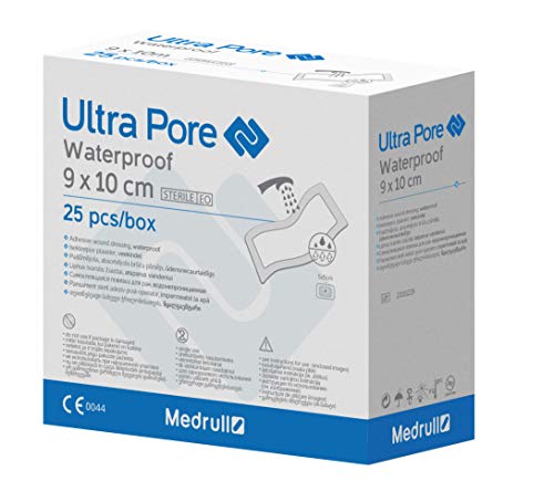 Cerotti Impermeabili Medrull Set da 25 pz – Bende Autoadesive per Medicazione – Cerotto Trasparente Impermeabile - Cerotti per Ferite sterili 10 x 9 cm - Guarigione Delicata ed Efficace