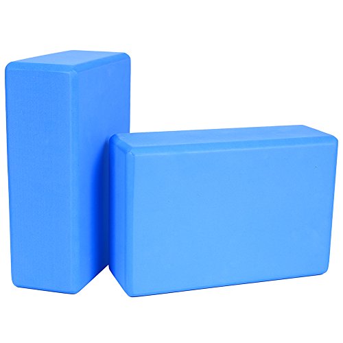 Kottle 2 Pack Yoga blocchi ad alta densità EVA Foam blocchi Yoga Pilates elastico strumento di esercizio (Blu)