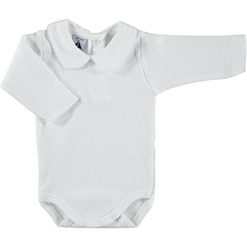 BABIDU Body Cuello Algodon, Bianco, 6 Months Bebè-Unisex