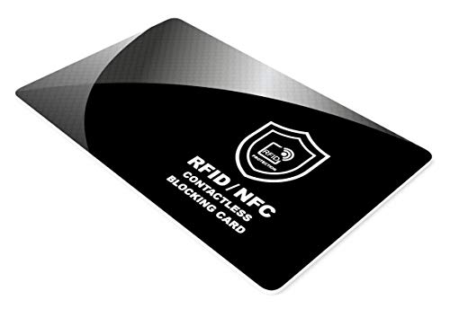 Protezione RFID per Carte di Credito Contactless – Scheda di Blocco RFID & NFC - Proteggi Carta di Debito, Passaporto, Documento d’identità - per Portafoglio da Uomo e Donna - 1 pezzo