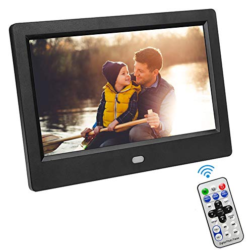 VBESTLIFE Cornice Digitale da 7 Pollici Elettronico Digitale Immagine/Foto HD LED Screen Digital Photo Frame Sveglia con Telecomando per Casa Ufficio(Black)