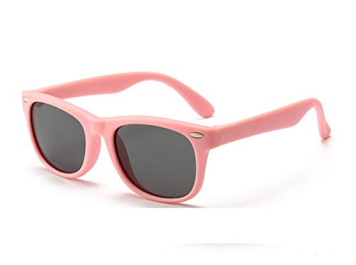 FOURCHEN Occhiali da sole per ragazze, Occhiali da sole per bambini Occhiali da sole polarizzati + occhiali da sole per ragazzi/ragazze (polarized full pink)