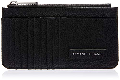 ARMANI EXCHANGE Card Holder Logo - Porta carte di credito Donna, Nero (Black), 10x10x10 cm (W x H L)