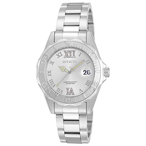 Invicta 12851 Pro Diver Orologio da Donna acciaio inossidabile Quarzo quadrante argento