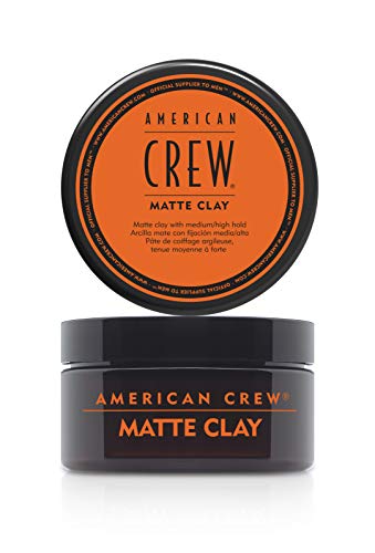 American Crew Hair Styling Matte Clay Cera Fissante Capelli Tenuta Medio-Alta, Finitura Opaca, 85 gr