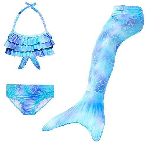 NAITOKE Bambina Coda Sirena con Bikini per Cosplay/Party/Presente